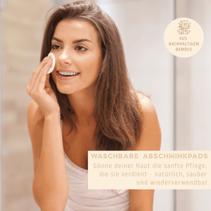 15 wiederverwendbare Premium Abschminkpads | waschbar - Bambuna