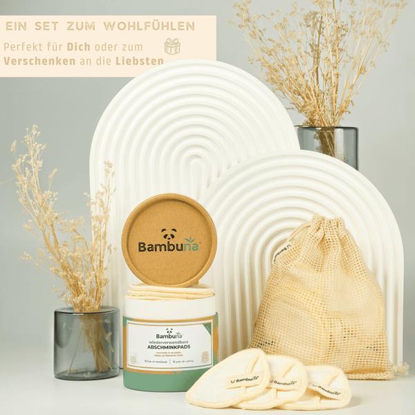 15 wiederverwendbare Premium Abschminkpads | waschbar - Bambuna