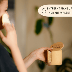 18 wiederverwendbare Premium Abschminkpads | waschbar inkl. Aufbewahrungsbox - Bambuna