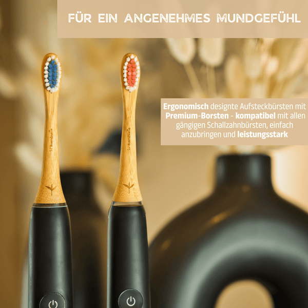 Aufsteckbürsten aus Bambus für Philips Sonicare Schallzahnbürsten | 6er Set - Bambuna
