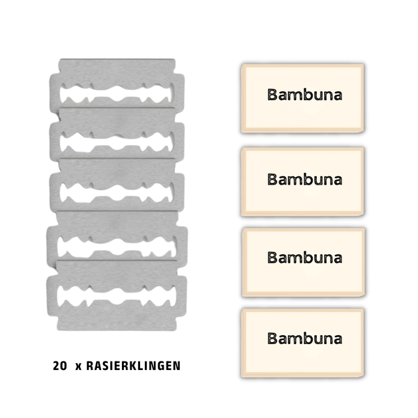 Rasierklingen für Rasierhobel - Bambuna | aus Edelstahl - Bambuna