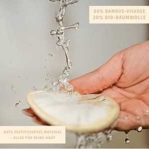 18 wiederverwendbare Premium Abschminkpads | waschbar inkl. Aufbewahrungsbox - Bambuna