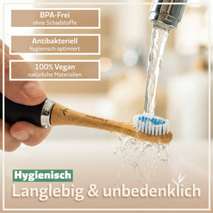 Aufsteckbürsten aus Bambus für Philips Sonicare Schallzahnbürsten | 6er Set - Bambuna