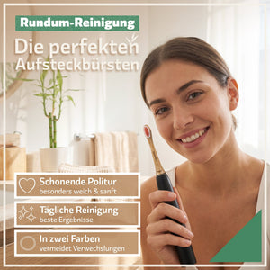 Aufsteckbürsten aus Bambus für Philips Sonicare Schallzahnbürsten | 6er Set - Bambuna