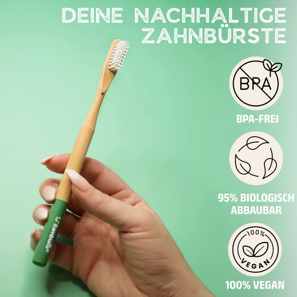 Bambus Zahnbürsten - Mittel - 4er Set - Bambuna
