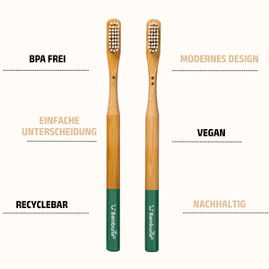 Bambus Zahnbürsten - Mittel - 4er Set - Bambuna