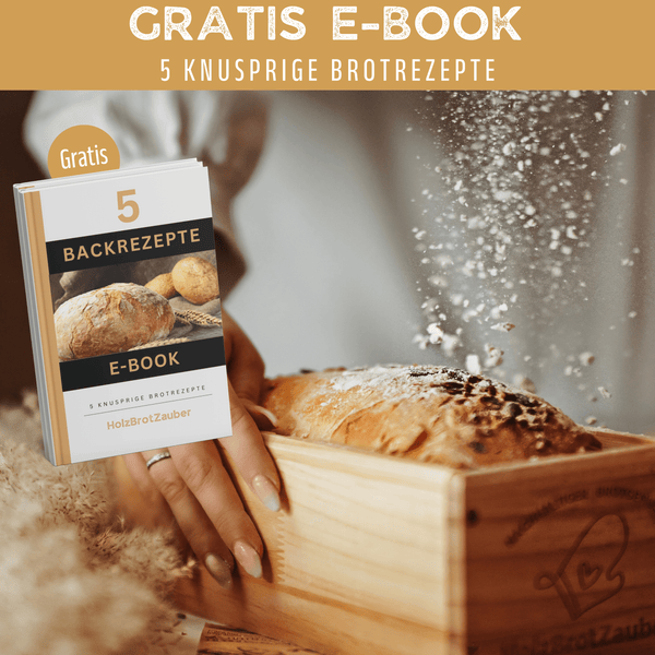 HOLZBROTZAUBER - Premium Holzbrot Backform aus Buchenholz | Perfekte Kruste & E - Book mit Brotbackrezepten - Bambuna